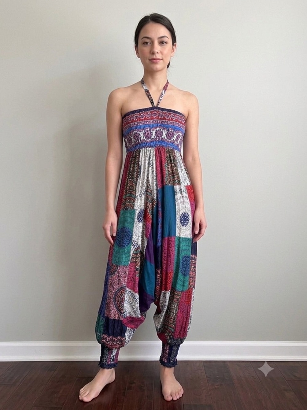 Patchwork Harem Jumpsuit